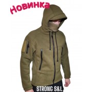 тактична кофта койот з капюшоном